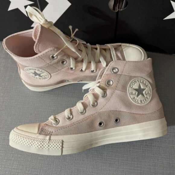 CONVERSE Chuck Taylor All Star Suede & Metallic Canvas High Top Sneaker MSRP$125 - Picture 14 of 16